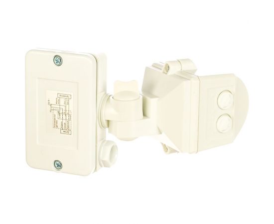 Детектор движения IEK ДД 019 1100Вт угол обз. 120град., дальн. 12м IP44 бел. LDD13-019-1100-001 – изображение 2