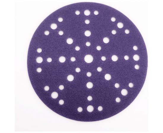 Шлифовальный круг на липучке SAPHIR 48+1 отв., 150 мм, P80, 5 шт ABRAFORM AS5-150-49-P80 – изображение 2