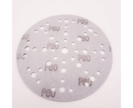 Шлифовальный круг на липучке SAPHIR 48+1 отв., 150 мм, P80, 5 шт ABRAFORM AS5-150-49-P80 – изображение 4