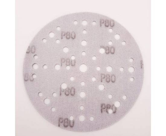 Шлифовальный круг на липучке SAPHIR 48+1 отв., 150 мм, P80, 5 шт ABRAFORM AS5-150-49-P80 – изображение 5