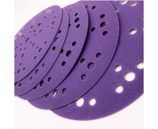Шлифовальный круг на липучке SAPHIR 48+1 отв., 150 мм, P80, 5 шт ABRAFORM AS5-150-49-P80 – изображение 6