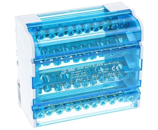 Шины на DIN-рейку в корпусе ЭРА NO22416 ШНК 4х11 3L+PEN Б0043934 – изображение 7