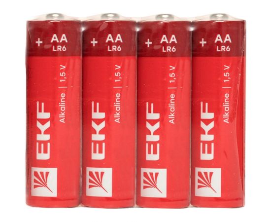Алкалиновая батарейка EKF типа АА(LR6) шринк 4шт. LR6-SR4 