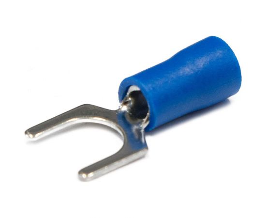 Вилочный наконечник REXANT, изолированный, 5.3 мм, 1.5-2.5 мм.кв, синий, 100 шт 08-0133 