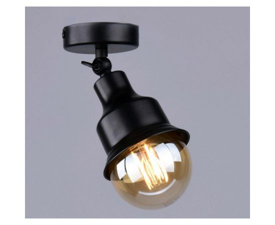 Настенно-потолочный спот РОССВЕТ 1* 60Вт* E27 РС20868 BK/1C 