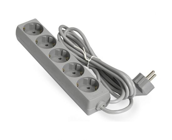 Удлинитель ExeGate ECE-5-1.8G 5 евророзетки с заземлением, 1.8м, серый 285820 