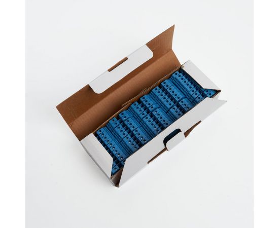 Изолированный наборный зажим (винтовой) STEKKER ЗНИ - 4,0 (JXB4), синий 39359 