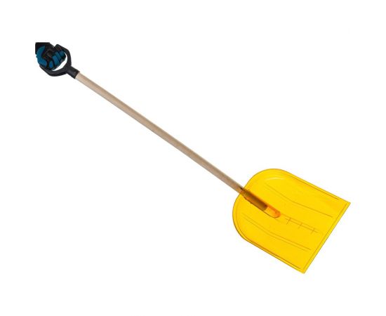Лопата из поликарбоната с деревянным черенком Gigant температура работы до -60 C, синяя, 340х385 мм GDEV-12 