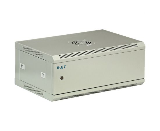 Серверный настенный шкаф W&T 4U 600х450 19 дюймов серый M046045GWTWOF 