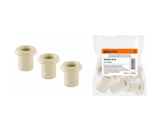 Керамический проходной изолятор для провода TDM ЭКО (сосна; 10 шт) SQ2802-0018 