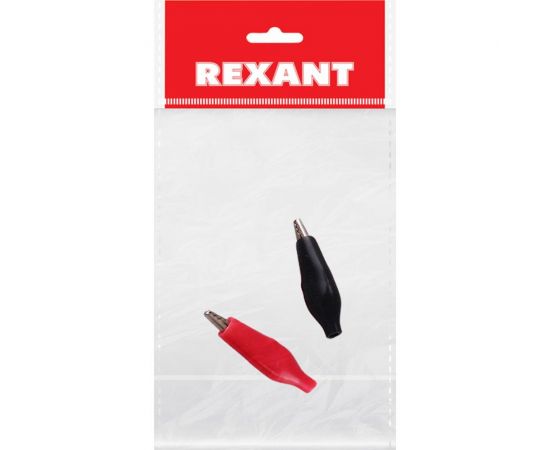 Зажим крокодил в изоляторе REXANT длина 40 мм, ток 5A, 2 шт 16-0001-9 – изображение 2