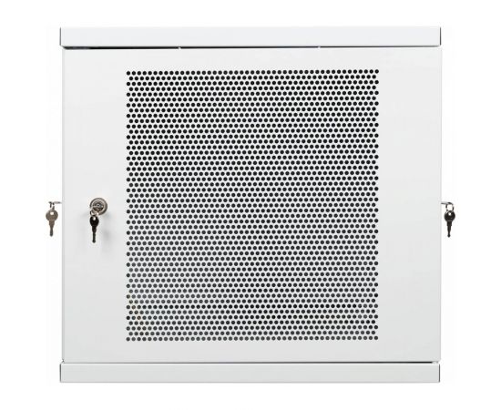 Настенный разборный шкаф КДДС 19"", 12U, ПЕРФОРИРОВАННАЯ дверь, 600x600, серый УТ000004355 – изображение 2