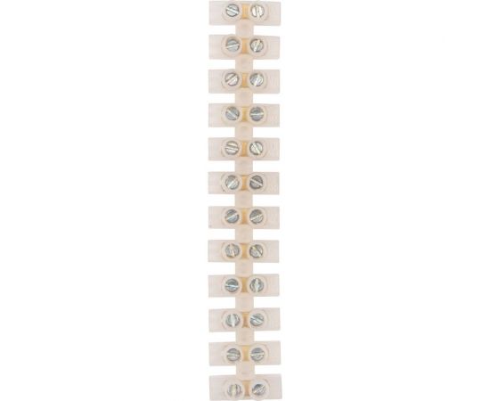 Клеммная винтовая колодка REXANT KВ-4 1,5-4мм2 3А 12 пар полиэтилен белый ЗВИ 10 шт 07-5004 – изображение 2