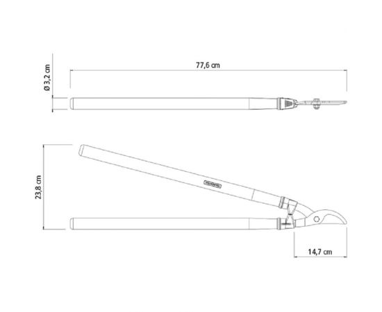 Обходной секатор с деревянной ручкой TRAMONTINA 78360505 Б0056491 – изображение 2