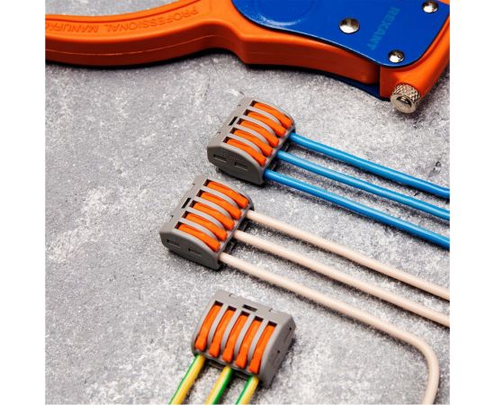 Соединительная 5-и проводная клемма REXANT с рычажком 0,08-4 мм2 серая 5 шт 06-0202-B5 – изображение 2