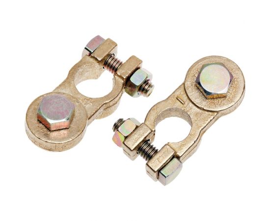 Клеммы АКБ в комплекте StartVOLT латунь, болт, 10 мм SBT 004 – изображение 2