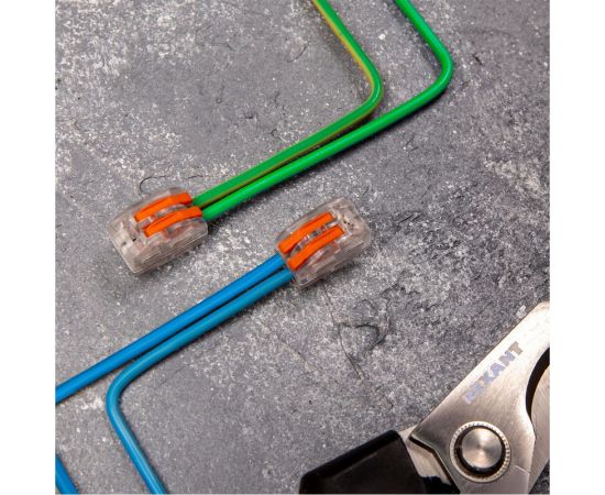 Соединительная 2-х проводная клемма REXANT с рычажком 0,08-4 мм2 прозрачная 5 шт 06-0203-A5 – изображение 2