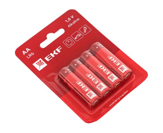 Алкалиновая батарейка EKF типа АА(LR6) блистер 4шт. LR6-BL4 – изображение 2
