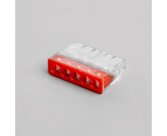 Монтажная 5-проводная клемма STEKKER с пастой для 1-жильного проводника, ld2273-245, 39944 – изображение 2