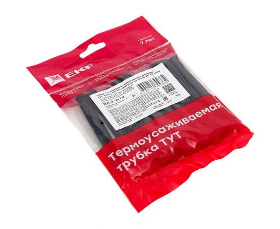 Набор термоусаживаемых трубок EKF ТУТк клеевые нг черные, 3/1; 4.8/1.6; 6/2; 9/3; 12/4, 21шт по 100мм. PROxima tut-k-n-1-r – изображение 2
