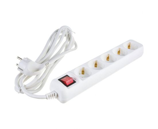 Электрический удлинитель ЭРА U5es3m3x1,5 с заземлением, с выключателем 5 розеток 3м ПВС 3x1,5мм2 16А Б0044044 – изображение 2