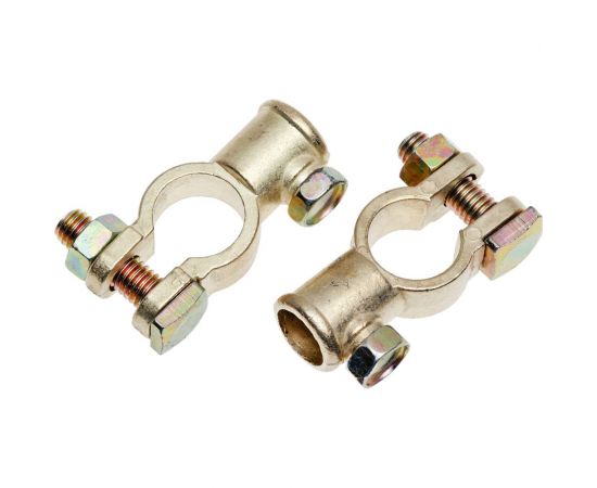 Клеммы АКБ в комплекте StartVOLT сплав цинка 123мм под болт М8 SBT 012 – изображение 2