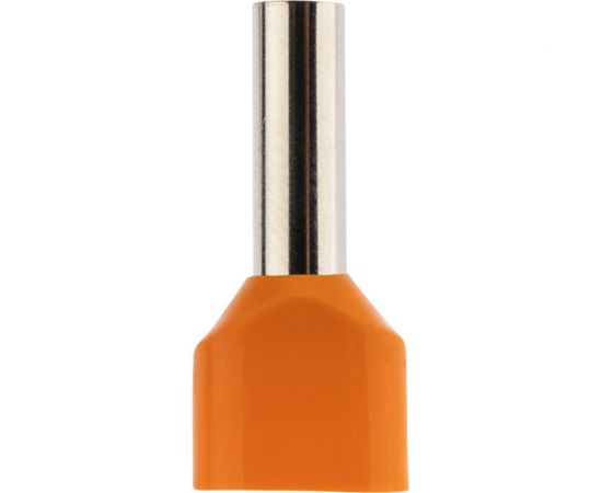 Штыревой втулочный изолированный наконечник REXANT F-12 мм 2x4 мм2 НШВи2 4.0-12 оранжевый 10 шт 06-0411-A – изображение 3