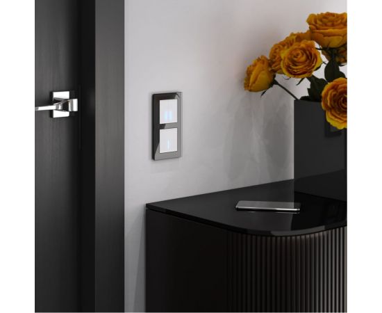 Сенсорный двухклавишный выключатель с подсветкой WERKEL W4520001 1000 Вт белый a057677 – изображение 3