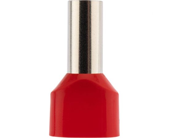 Штыревой втулочный изолированный наконечник REXANT F-14 мм 2x10 мм2 НШВи2 10-14 красный 10 шт 06-0413-A – изображение 3