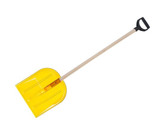 Лопата из поликарбоната с деревянным черенком Gigant температура работы до -60 C, синяя, 340х385 мм GDEV-12 – изображение 3