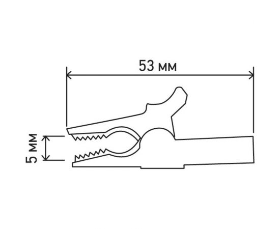 Зажим крокодил для тестера REXANT 15 А 53 мм гнездо banana 2 шт 16-0033 – изображение 3