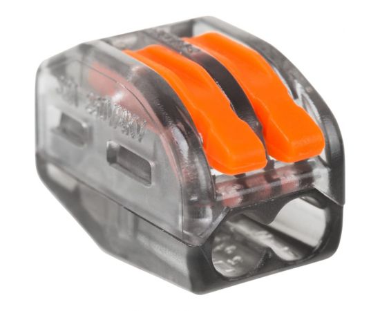 Соединительная 2-х проводная клемма REXANT с рычажком 0,08-4 мм2 прозрачная 5 шт 06-0203-A5 – изображение 3