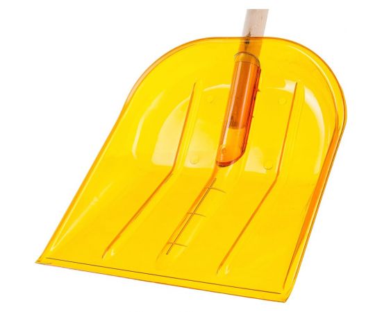 Лопата из поликарбоната с деревянным черенком Gigant температура работы до -60 C, синяя, 340х385 мм GDEV-12 – изображение 4