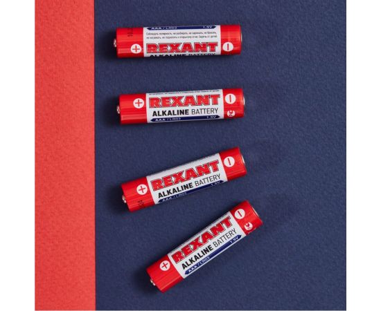 Алкалиновая батарейка REXANT AAA, LR03 4 шт 30-1012 – изображение 4