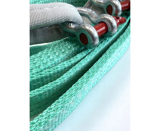 Буксировочный трос ТамбовТехСнаб 12т, 8м скоба/скоба, двухслойный усиленный 7930124364579 – изображение 5