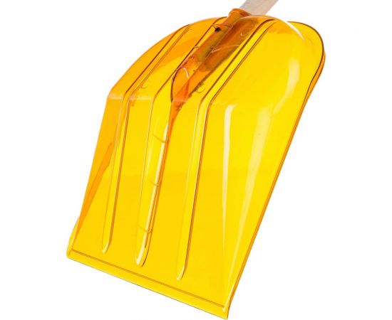 Лопата из поликарбоната с деревянным черенком Gigant температура работы до -60 C, синяя, 340х385 мм GDEV-12 – изображение 5