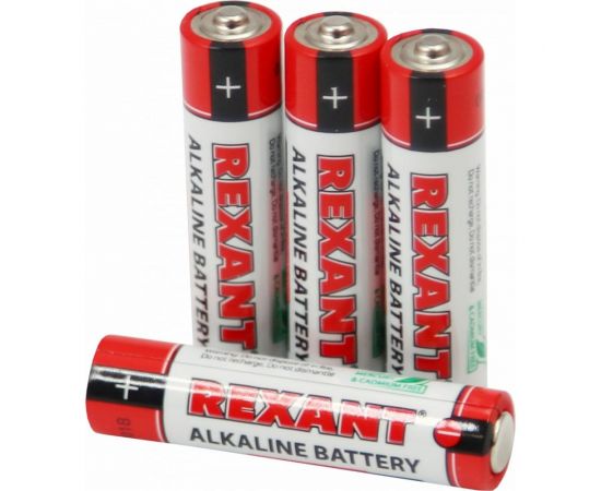 Алкалиновая батарейка REXANT AAA, LR03 4 шт 30-1012 – изображение 6