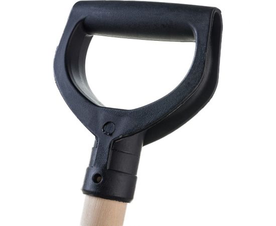 Лопата из поликарбоната с деревянным черенком Gigant температура работы до -60 C, синяя, 340х385 мм GDEV-12 – изображение 6