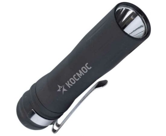 Ручной фонарь КОСМОС 0,5Вт LED/1xAA/ABS-пластик c каучуковым напылением/зажим для крепления, KOC120B 