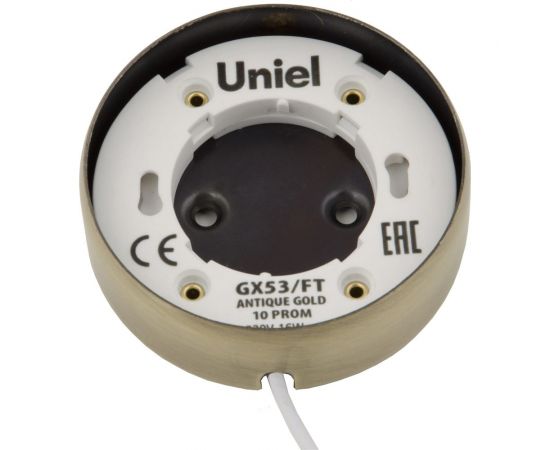 Накладной светильник Uniel GX53/FT ANTIQUE GOLD 10 PROM UL-00003738 