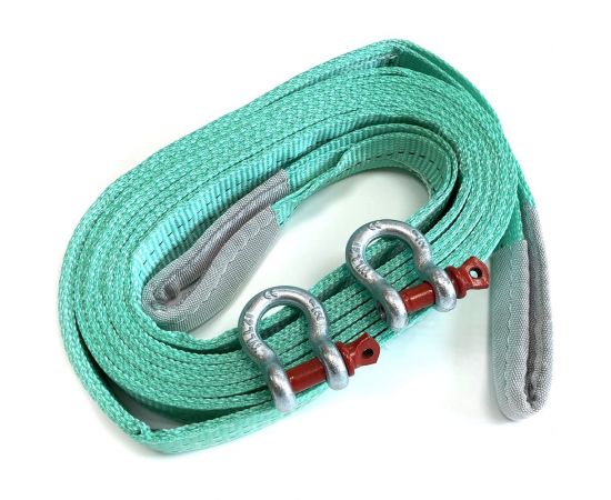 Буксировочный трос ТамбовТехСнаб 12т, 6м скоба/скоба, двухслойный усиленный 7930124364555 