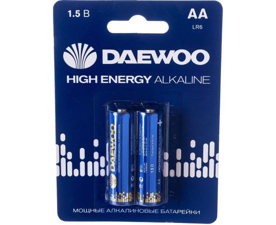 Алкалиновая батарейка Daewoo LR 6 HIGH ENERGY Alkaline BL-2 5030299 
