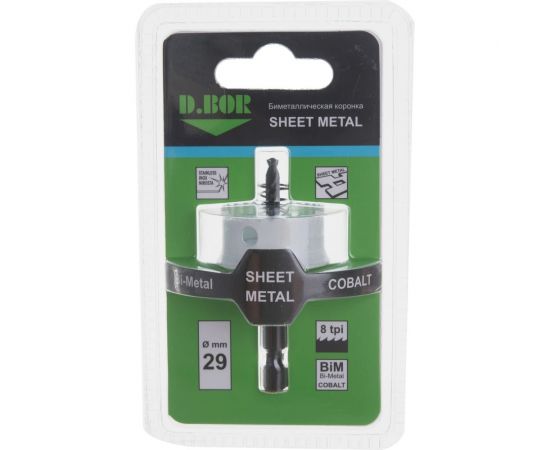 Коронка биметаллическая SHEET METAL 29 мм D.BOR D-HS-BIM-SM-20-029 