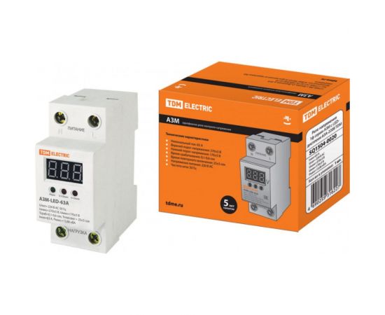 Реле напряжения TDM АЗМ LED-63А-220В SQ1504-0020 