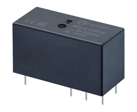 Низкопрофильное герметичное реле Релеон 2 перекидных контакта 8А ;= 5В DC; RP352900500 