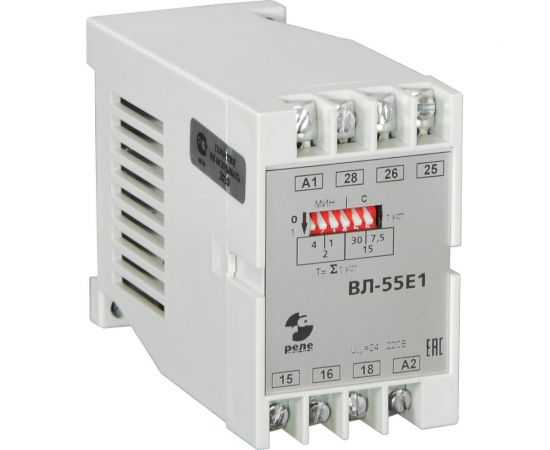 Реле времени Реле и Автоматика, ВЛ-55Е1 7,5с-7мин 52с 24-220В 50Гц, пост. A8223-76911274 
