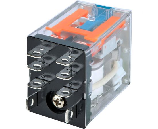 Миниатюрное силовое реле Релеон 2 CO контакта 10А;= 24В DC; блокируемая кнопка проверки, RP532902405 – изображение 2