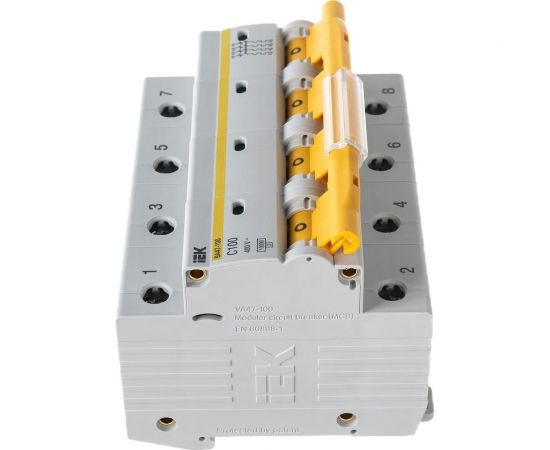 Автоматический модульный выключатель IEK ВА 47-100 4п, C, 100А, 10кА, ИЭК MVA40-4-100-C – изображение 2