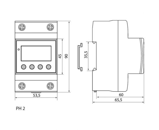 Реле напряжения TDM 1ф РН 2 40А-220В LED-дисплей SQ1504-0015 – изображение 2