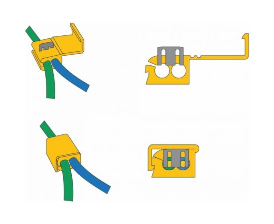 Прокалывающий ответвитель REXANT 4.0-6.0 мм2 ОВ-3/ЗПо-1 желтый 100 шт 08-0781 – изображение 2